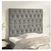 Image de Hoofdborden 2 st 90x7x78/88 cm fluweel lichtgrijs3116704