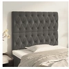 Image de Hoofdborden 2 st 90x7x78/88 cm fluweel donkergrijs3116705