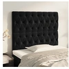 Image de Hoofdborden 2 st 100x7x78/88 cm fluweel zwart3116712