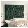 Image de Hoofdborden 2 st 100x7x78/88 cm fluweel donkergroen3116713