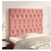 Image de Hoofdborden 2 st 100x7x78/88 cm fluweel roze3116715