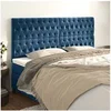 Image de Hoofdborden 4 st 90x7x78/88 cm fluweel donkerblauw3116732
