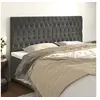 Image de Hoofdborden 4 st 100x7x78/88 cm fluweel donkergrijs3116735