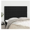 Image de Hoofdborden 4 st 72x5x78/88 cm stof zwart3116766