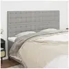 Image de Hoofdborden 4 st 80x5x78/88 cm stof lichtgrijs3116772