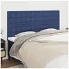 Image de Hoofdborden 4 st 100x5x78/88 cm stof blauw3116794