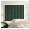 Image de Hoofdborden 2 st 90x5x78/88 cm fluweel donkergroen3116805