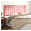 Image de Hoofdborden 4 st 100x5x78/88 cm fluweel roze3116837