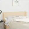 Image de Hoofdbord met randen 147x23x78/88 cm stof cràmekleurig3116867