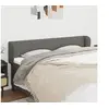 Image de Hoofdbord met randen 183x23x78/88 cm stof donkergrijs3116879