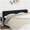 Image de Hoofdbord met randen 183x23x78/88 cm stof zwart3116880