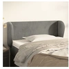 Image de Hoofdbord met randen 93x23x78/88 cm fluweel lichtgrijs3116900