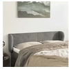 Image de Hoofdbord met randen 147x23x78/88 cm fluweel lichtgrijs3116912