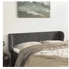 Image de Hoofdbord met randen 147x23x78/88 cm fluweel donkergrijs3116913