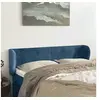 Image de Hoofdbord met randen 147x23x78/88 cm fluweel donkerblauw3116916