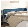 Image de Hoofdbord met randen 163x23x78/88 cm fluweel donkerblauw3116922
