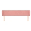 Image de Hoofdbord met randen 203x23x78/88 cm fluweel roze3116935