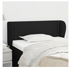 Image de Hoofdbord met randen 93x23x78/88 cm stof zwart3116988