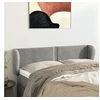 Image de Hoofdbord met randen 147x23x78/88 cm fluweel lichtgrijs3117052