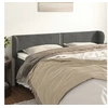 Image de Hoofdbord met randen 163x23x78/88 cm fluweel donkergrijs3117059
