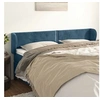 Image de Hoofdbord met randen 203x23x78/88 cm fluweel donkerblauw3117074