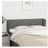 Image de Hoofdbord met randen 147x23x78/88 cm stof donkergrijs3117143