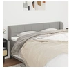 Image de Hoofdbord met randen 183x23x78/88 cm stof lichtgrijs3117158