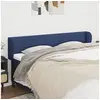 Image de Hoofdbord met randen 203x23x78/88 cm stof blauw3117172