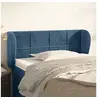 Image de Hoofdbord met randen 103x23x78/88 cm fluweel donkerblauw3117190