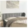 Image de Hoofdbord met randen 147x23x78/88 cm fluweel lichtgrijs3117192