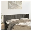 Image de Hoofdbord met randen 147x23x78/88 cm fluweel donkergrijs3117193