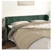 Image de Tête de Lit avec Oreilles Meuble de Chambre à Coucher Accessoire de Lit Double Tête de Cadre de Lit Vert Foncé 183x23x78/88 cm Velours