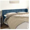 Image de Hoofdbord met randen 183x23x78/88 cm fluweel donkerblauw3117208