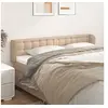 Image de Hoofdbord met randen 203x23x78/88 cm kunstleer cappuccinokleur3117257