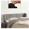 Image de Hoofdbord met randen 147x23x78/88 cm fluweel lichtgrijs3117332