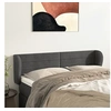 Image de Hoofdbord met randen 147x23x78/88 cm fluweel donkergrijs3117333