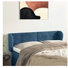 Image de Hoofdbord met randen 147x23x78/88 cm fluweel donkerblauw3117336