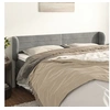 Image de Hoofdbord met randen 163x23x78/88 cm fluweel lichtgrijs3117338