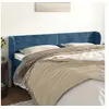 Image de Hoofdbord met randen 183x23x78/88 cm fluweel donkerblauw3117348