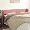Image de Hoofdbord met randen 203x23x78/88 cm fluweel roze3117355