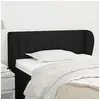 Image de Hoofdbord met randen 83x23x78/88 cm stof zwart3117358