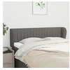 Image de Hoofdbord met randen 147x23x78/88 cm stof donkergrijs3117381