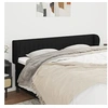 Image de Hoofdbord met randen 183x23x78/88 cm stof zwart3117398