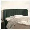 Image de Tête de Lit avec Oreilles Meuble de Chambre à Coucher Accessoire de Lit Simple Tête de Cadre de Lit Intérieur Vert Foncé 93x23x78/88 cm Velours