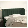 Image de Tête de Lit avec Oreilles Meuble de Chambre à Coucher Accessoire de Lit Simple Tête de Cadre de Lit Vert Foncé 103x23x78/88 cm Velours
