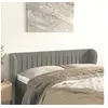 Image de Hoofdbord met randen 147x23x78/88 cm fluweel lichtgrijs3117430