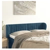 Image de Hoofdbord met randen 147x23x78/88 cm fluweel donkerblauw3117434