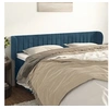 Image de Hoofdbord met randen 163x23x78/88 cm fluweel donkerblauw3117440