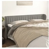 Image de Hoofdbord met randen 183x23x78/88 cm fluweel lichtgrijs3117442