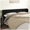 Image de Hoofdbord met randen 203x23x78/88 cm fluweel zwart3117450